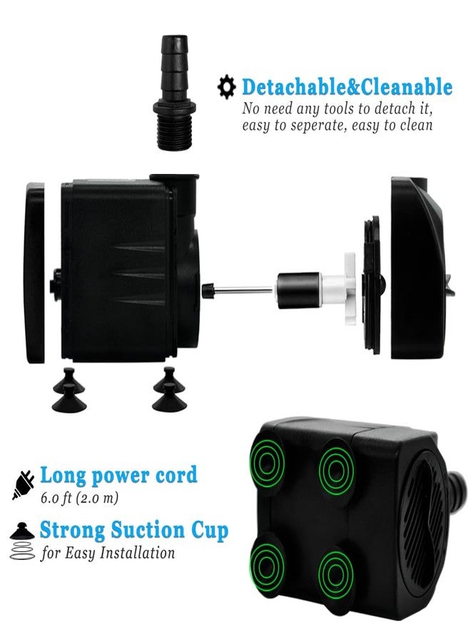 PULACO 400GPH Submersible Pump with 5 ft Tubing, (1500L/H 25W) durable fountain water pump for Pond Fountain, Aquariums Fish Tank, Statuary, Hydroponics - Image 5
